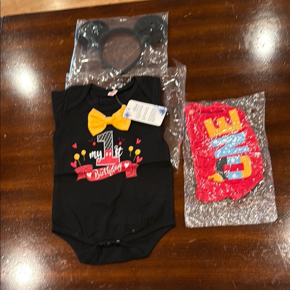 Mickey mouse First Birthday Outfit Set